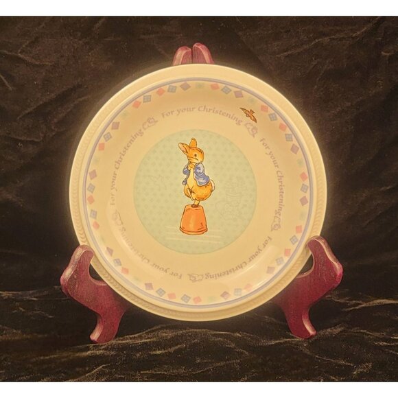 Vintage Wedgwood Peter Rabit Christening Plate from the Stories of Beatrix Potte - Picture 2 of 9